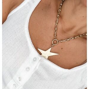 Pretty button down tank tee. Delicate style.